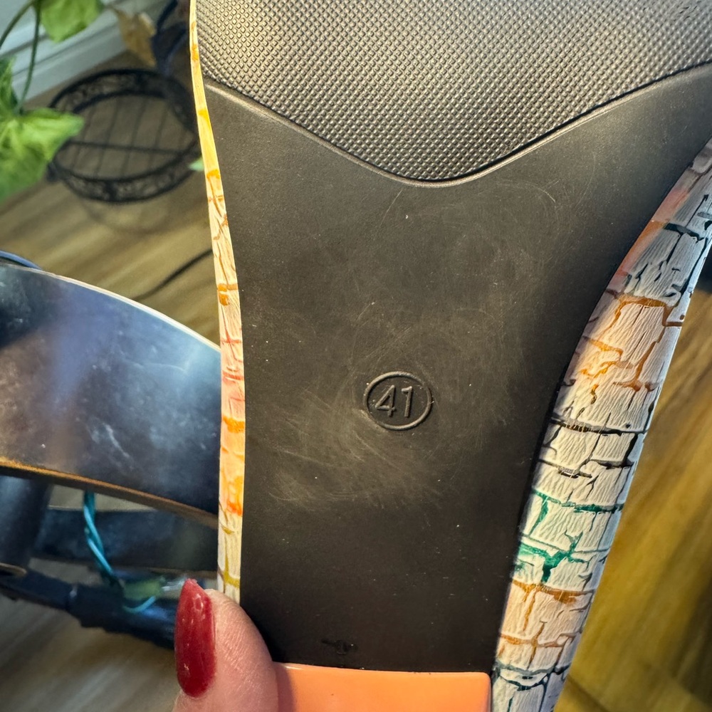 Multicolor Patchwork Women's Heels - image 7